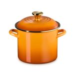 6qt Classic Round Stockpot w/ Gold Rim Persimmon Product Image