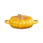 2.75qt Signature Cast Iron Pumpkin Braiser w/ Gold Stem Lid Nectar Product Image
