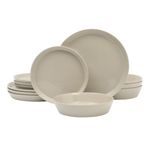 Faretta 12pc Dinnerware Set Taupe Product Image