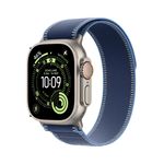 Apple Watch Ultra 3 GPS + Cellular 49mm Natural Titanium Case with Blue/Bright Blue Trail Loop - M/L Product Image