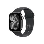 Apple Watch Series 11 GPS + Cellular 42mm Jet Black Aluminum Case with Black Sport Band - S/M Product Image