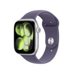 Apple Watch Series 11 GPS 46mm Silver Aluminum Case with Purple Fog Sport Band - M/L Product Image