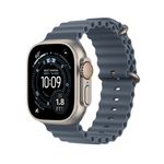 Apple Watch Ultra 3 GPS + Cellular 49mm Natural Titanium Case with Anchor Blue Ocean Band Product Image