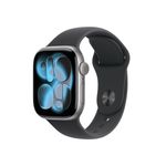 Apple Watch Series 11 GPS 42mm Space Gray Aluminum Case with Black Sport Band - S/M Product Image