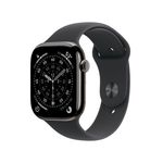 Apple Watch Series 11 GPS + Cellular 46mm Slate Titanium Case with Black Sport Band - M/L Product Image