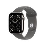 Apple Watch Series 11 GPS + Cellular 46mm Natural Titanium Case with Stone Gray Sport Band - M/L Product Image
