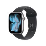 Apple Watch Series 11 GPS + Cellular 46mm Space Gray Aluminum Case with Black Sport Band - M/L Product Image