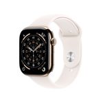 Apple Watch Series 11 GPS + Cellular 46mm Gold Titanium Case with Light Blush Sport Band - M/L Product Image