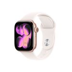 Apple Watch Series 11 GPS + Cellular 42mm Rose Gold Aluminum Case with Light Blush Sport Band - S/M Product Image