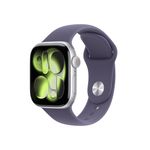 Apple Watch Series 11 GPS + Cellular 42mm Silver Aluminum Case with Purple Fog Sport Band - M/L Product Image