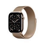 Apple Watch Series 11 GPS + Cellular 46mm Gold Titanium Case with Gold Milanese Loop - S/M Product Image