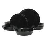 Faretta 12pc Dinnerware Set Black Product Image