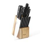 Eastwalk 14pc Forged Handle Acacia Knife Block Set. Matte Black Product Image
