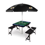 Picnic Table Portable Folding Table w/ Seats & Umbrella - Los Angeles Rams Black Product Image