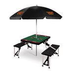 Picnic Table Portable Folding Table w/ Seats & Umbrella - Washington Commanders Black Product Image