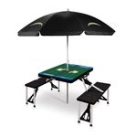 Picnic Table Portable Folding Table w/ Seats & Umbrella - Los Angeles Chargers Black Product Image