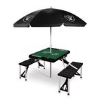 Picnic Table Portable Folding Table w/ Seats & Umbrella - Las Vegas Raiders Black Product Image