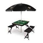 Picnic Table Portable Folding Table w/ Seats & Umbrella - New Orleans Saints Black Product Image