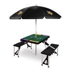 Picnic Table Portable Folding Table w/ Seats & Umbrella - Minnesota Vikings Black Product Image