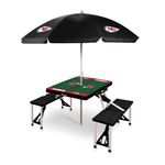 Picnic Table Portable Folding Table w/ Seats & Umbrella - Kansas City Chiefs Black Product Image