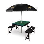 Picnic Table Portable Folding Table w/ Seats & Umbrella - Jacksonville Jaguars Black Product Image