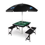 Picnic Table Portable Folding Table w/ Seats & Umbrella - Detroit Lions Black Product Image