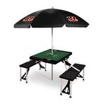 Picnic Table Portable Folding Table w/ Seats & Umbrella - Cincinnati Bengals Black Product Image