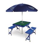 Picnic Table Portable Folding Table w/ Seats & Umbrella - Tennessee Titans Blue Product Image