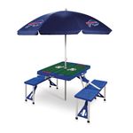 Picnic Table Portable Folding Table w/ Seats & Umbrella - Buffalo Bills Blue Product Image