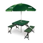 Picnic Table Portable Folding Table w/ Seats & Umbrella - New York Jets Green Product Image