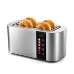 4 Slice Motorized Digital Toaster Stainless Steel Product Image