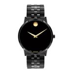 Mens Museum Classic Black PVD SS Watch w/ Diamond Markers Black Dial Product Image