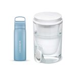 LifeStraw Go 18oz SS Water Filter Bottle w/ Home Studio 10 Cup Dispenser Product Image
