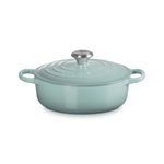 3.5qt Signature Cast Iron Round Wide Dutch Oven Sea Salt Product Image