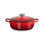 3.5qt Signature Cast Iron Round Wide Dutch Oven Cerise Product Image