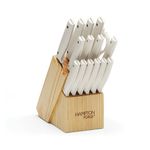 Jasper 16pc Knife Block Set White Product Image