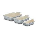 3pc Heritage Stoneware Rectangular Baking Dish Set French Gray Product Image