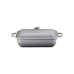 4qt San Francisco Stoneware Covered Casserole French Gray Product Image