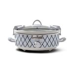 Manual 2.5qt Casserole Crock Slow Cooker Blue & White Product Image