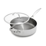 Valencia Pro Stainless Steel Uncoated 5qt Saute Pan w/ Lid Product Image