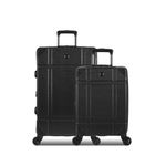 7639 Expandable 2pc Trunk Hardside Spinner Set Black Product Image