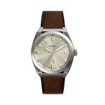 Fossil Men's Everett Three-Hand Date Brown Leather Watch Product Image