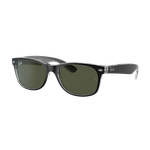 Ray-Ban Wayfarer Color Mix Sunglasses G-15 Green G-15 Green Matte Black on Transparent Product Image