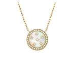 Fossil Merrit Northlight Gold-Tone Stainless Steel Pendant Necklace Product Image