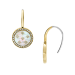 Fossil Merrit Northlight Gold-Tone Stainless Steel Drop Earrings Product Image