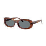 Ray-Ban Women's RB2221 Sunglasses Blue Blue Polished Striped Havana/Blue Product Image
