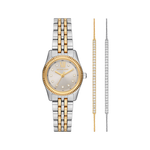 Michael Kors Women's Lexington Pave Two-Tone Watch and Slider Bracelet Gift Set Product Image