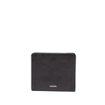 Fossil Women's Logan Leather Small RFID Bifold Wallet Black Product Image