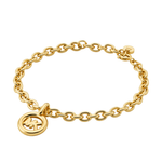 Michael Kors Logo Charm Chain-Link Bracelet in Gold Product Image