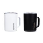 Classic Coffee Mug Duo, Matte Black & Gloss White Product Image